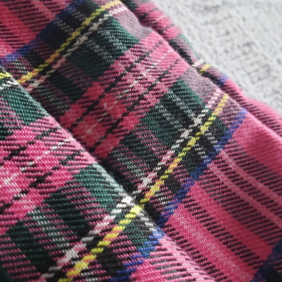 Cute Pink Tartan Punk Kilt w/ wallet chain DIY custom + ooak - Picture 8 of 14